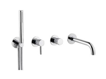 TOKYO - Wall-mounted Recessed steel bathtub set with hand shower by Gaia Mobili - view 2